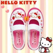 Zakkafe 日本 sanrio 三麗鷗 Hello Kitty 兒童 室內鞋/休閒鞋/帆布鞋/鞋子 《 草莓款 》 ★ 日本製 ★ 夢想家精品生活家飾