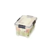 【真心良品】漢克可疊式防潮收納箱10L_附輪-4入(MIT台灣製 四面環扣密封式 整理/置物箱)