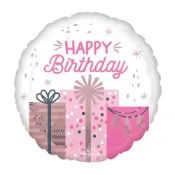 【18吋鋁箔氣球(不含氣)-粉紅生日禮物】 派對城 現貨 慶生派對 生日氣球 鋁箔氣球  派對佈置 拍攝道具