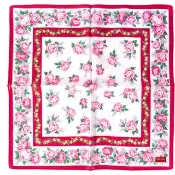 Kenzo 復古手帕女式手帕花卉玫瑰 18 x 17.5 英寸