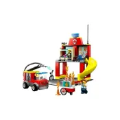 (店+)【CATTYLEGO 貓咪樂購】樂高 消防局與消防車 積木 153pcs 60375