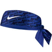(店+)【NIKE 耐吉】DRI-FIT3.0藍色雙面綁帶式頭帶運動止汗帶髮帶透氣頭巾馬拉松棒球羽球健身慢跑羽球網球籃球N1003620409OS