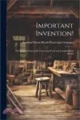 【三民網路書店】Important Invention!: The Robbins Process for Preserving Wood and Lumber From Mould 作者：Natio Patent Wood Preserving Company