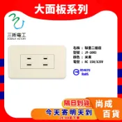 🚀蝦店隔日到貨🔥 BSMI JY-1003 雙插座 110v 面板插座 聯蓋插座 二插座 牙色 聯蓋雙插座