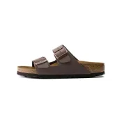 (店+)【BIRKENSTOCK 勃肯】0151181 Birkenstock Arizona 雙扣軟木時尚外穿透氣 EVA一字拖鞋 男女同款 棕色