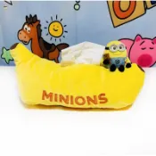 日本 大阪 環球影城 USJ 小小兵 MINIONS 小黃人 療癒 香蕉造型 居家 車用 面紙套 紙巾盒收納套 衛生紙套