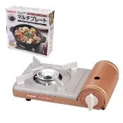 【Iwatani 岩谷】PetitslimⅢ_日本內焰式迷你磁式卡式爐-1.86kw-銅色+搭多功能附蓋壽喜鍋(CB-JRC-PS3)