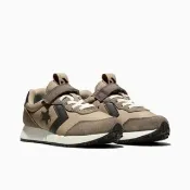 【CONVERSE】運動鞋 童鞋 中童 大童 魔鬼氈 麂皮 CONVERSE OMEGA TRAINER 1V OX CARGO 棕 A16560C