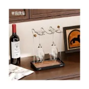 (店+)津津優選 紅酒杯架中古風創意懸掛式葡萄酒杯架客廳酒櫃高腳杯收納掛架酒架