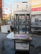 **福康冷凍餐飲設備** 中古 白鐵四層冷凍冷藏四面玻璃展示+燈箱 /鹹水雞.滷味.海產.肉類/落地型玻璃凍藏展示冰箱
