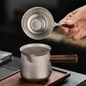 柒皿 純鈦公道杯 茶濾網一體 分茶器 過濾網 茶漏 小青柑 功道杯 茶海 泡茶專用