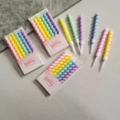 台南現貨/棉花糖扭扭螺旋生日蠟燭/蛋糕裝飾/烘焙材料/螺紋造型小蠟燭/韓風日系派對高雄台灣