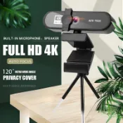 4k美顔自動對焦1080p高畫質自動變焦網路攝影機 視訊鏡頭/遠端敎學/居家辦公/USB隨插卽用webcam