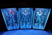 6吋 1/12 鋼鐵人 TOYS-BOX 格納庫 全息 投影 LED 發光 地台 SHF MAFEX 玩具盒子場景大師