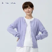 a la sha 蘋果貓洞洞緹花針織外套