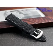 【時間探索】防水舒適-軍錶.運動表專用矽膠錶帶 ( 24mm.22mm.20mm.18mm ) 白線款