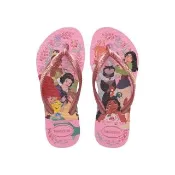 【havaianas 哈瓦仕】拖鞋 童鞋 兒童 夾腳拖 迪士尼 美人魚 花木蘭 公主 玫瑰粉金 4123328-9898K