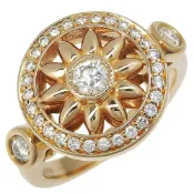 【DOKODEMO】HARRY WINSTON Winston Winston Gate 女士rozeqto環戒指，尺寸 7.5，FRDRRD1MWG，18K 黃金鑲嵌鑽石，約 6.7 克（二手）