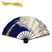 【日本直送】舞扇 扇子  29cm 藍色 白色 金色 雲霞 線條 人氣 裝飾用 攝影用 日本 舞踊 附收納盒