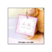 (店+)禮物小吊牌3.5X3.5cm（方形K款-Thank You 給您最多的幸福）-零售-不含其它配件 禮物裝飾 g1103