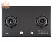 【鵝媽媽】豪山牌－SB-2107☆歐化檯面式黑色/白色強化玻璃兩口瓦斯爐☆立體設計☆停產中