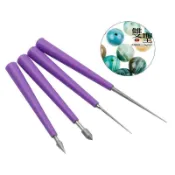 🔸台灣低價🔸串珠擴孔針4件套 DIY飾品加工工具 磨針形金剛石銼刀套裝