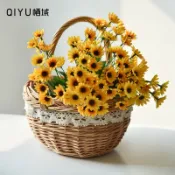 協貿國際日用品生活1館 小雛菊裝飾花仿真花黃色小花束假花向日葵野菊花冰箱頂部人造干花
