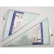 台灣恰得美 CHARTMATE 231AT 製圖三角板 (一組2支A+B)