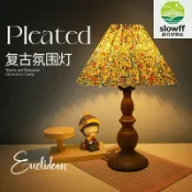 新竹好物社 【復古氛圍】木紋檯燈 床頭燈 小夜燈 氛圍燈 客廳燈 桌面燈 鐵藝燈罩 美式懷舊 北歐簡約 臥室床頭 書桌裝飾