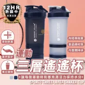 【🔥S-SportPlus+🔥】三層搖搖杯 乳清蛋白杯 奶昔杯 搖搖杯 乳清杯 健身水杯 乳清蛋白 健身搖搖杯 高蛋白