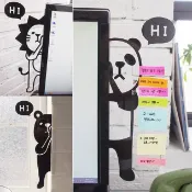 台灣現貨 動物躲貓貓 螢幕側邊留言板 壓克力留言板 N次貼 便利貼 Z259