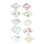 【KIDS PARK】寶寶六層紗方巾-5入組/30*30cm(嬰兒口水巾/手帕/泡泡紗布/萬用巾/純棉紗布巾)