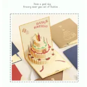 (店+)立體蛋糕卡片3D生日蛋糕賀卡 生日賀卡 蛋糕卡片 立體祝福卡 立體生日卡 萬用卡 祝福卡