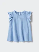 【UNIQLO】嬰幼兒 AIRism棉質圓領T恤(荷葉邊) 481794