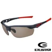 EXUSTAR 全視線太陽眼鏡 (黑紅)【免運費】自行車 防風墨鏡 運動眼鏡 騎行眼鏡 抗UV 太陽眼鏡