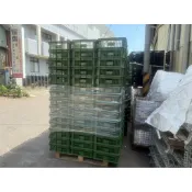 免運二格疏搬運籃 搬運箱 儲運箱 倉儲箱 台灣製造2格籃 二格籃 塑膠籃 蘆筍籃 搬運箱 儲運籃 物流箱 零件箱 麵包籃