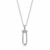 Tiffany&Co. 蒂芙尼 紐約現代單扣環925純銀項鍊