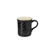 【Le Creuset】瓷器萬聖節 蝙蝠圖騰馬克杯400ml(沉靜黑)