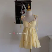 ♡₊˚ 🎀‧˚₊han.bb99肩綁帶渡假洋裝