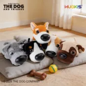 🚀台灣出貨🚀HUGKIS x THE DOG 正版大頭狗趴姿毛絨公仔 魚眼大頭 長毛耳朵 可愛狗狗玩偶 送生日禮物