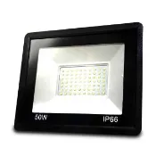 【KISS QUIET】質感黑-白光/黃光 50W LED投射燈/防水全電壓-1入(LED投射燈/戶外燈具/投射燈)