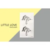 ［Little love］小老虎紋身貼紙、微刺青貼紙、ins紋身貼紙（1組2入）