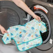 Bumkins 防水長袖圍兜兜(1入) SU-43 海洋鯨魚