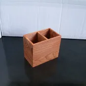 Pinkoi 代購 - 全新●屋久杉 無垢材筆筒 (附隔層) K444