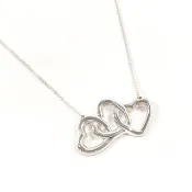【日本直送 二手美品】蒂芙尼 TIFFANY&Co. 項鍊 三環愛心 銀 925 飾品 已拋光處理