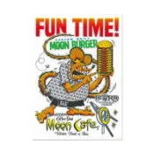 【MOONEYES】芬克鼠 Rat Fink x MOON Cafe Sticker 防水 貼紙 [MQD037]