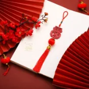 台灣發票 火箭出貨 過年 新年裝飾品 吉祥春節 木製流蘇掛飾 財富和寶物吉祥吉祥好寓意新年掛飾  木質掛件