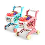 (店+)隔日到貨🌈兒童購物車玩具 寶寶迷你手推車 超市小推車 仿真買菜車 廚房扮家家酒 水果切切樂 親子互動遊戲 學習區早教教