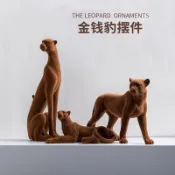 輕奢立體金錢豹樹脂擺飾創意工藝禮品客廳桌面裝飾樣板間軟裝搭配空間佈置擺件