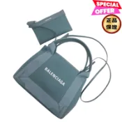 Balenciaga 390346 Navy XS 經典帆布包 附可斜背長肩帶 藍灰色